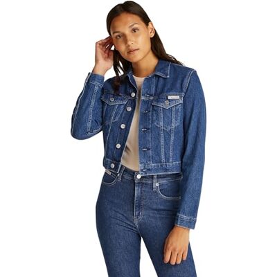 Calvin CK JEANS dam skuren 90-tals DENIM TRUCKER J20J225183, denim (denim medium), S, Denim (denim medium), S Calvin CK JEANS dam skuren 90-tals DENIM TRUCKER J20J225183, denim (denim medium), S, Denim (denim medium), S