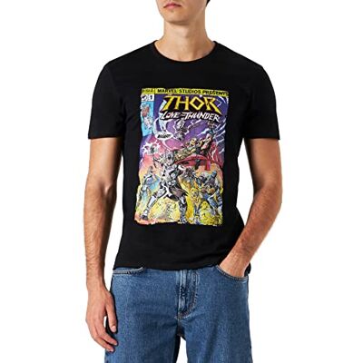 Marvel METLATMTS006 T-shirt, svart, S herr, svart, S Marvel METLATMTS006 T-shirt, svart, S herr, svart, S