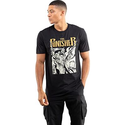 Marvel Herr Punisher dubbel t-shirt, svart, X-Large Marvel Herr Punisher dubbel t-shirt, svart, X-Large