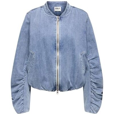 ONLY Onlniki Ls Bomber DNM jacka Mae, Mellanblå denim, L ONLY Onlniki Ls Bomber DNM jacka Mae, Mellanblå denim, L