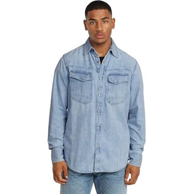 G-STAR RAW Smal denimskjorta, Blå (Sun Faded Blue Mist D23616-d252-g342), M G-STAR RAW Smal denimskjorta, Blå (Sun Faded Blue Mist D23616-d252-g342), M
