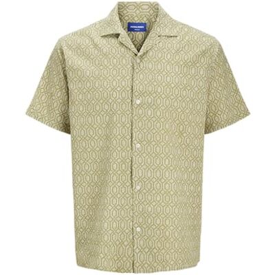 JACK & JONES Jorseersucker AOP skjorta Ss, Cedar, S JACK & JONES Jorseersucker AOP skjorta Ss, Cedar, S