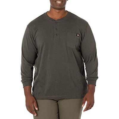 Dickies Farfarströja med rund hals för män, långärmad, tung, Vitt, 3X Dickies Farfarströja med rund hals för män, långärmad, tung, Vitt, 3X