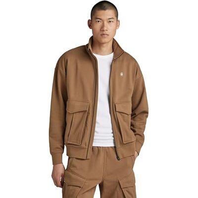 G-STAR RAW Rovic Zip Through Loose Sweat, Brun (Dk Fawn D24465-d566-7172), M G-STAR RAW Rovic Zip Through Loose Sweat, Brun (Dk Fawn D24465-d566-7172), M