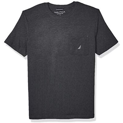 Nautica herr-T-shirt med enfärgad design, rund hals, kort ärm och bröstficka., 3XL (stor) (tall) Nautica herr-T-shirt med enfärgad design, rund hals, kort ärm och bröstficka., 3XL (stor) (tall)
