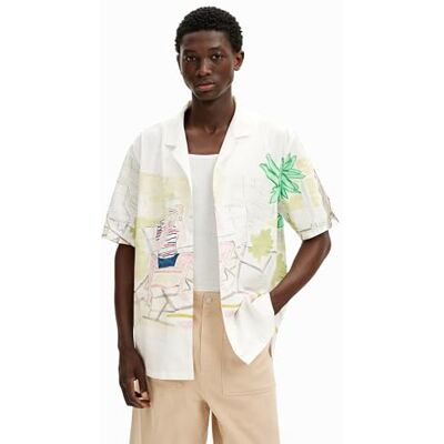 Desigual CAM_Alphonse, 1000 Blanco, L, Vit, L Desigual CAM_Alphonse, 1000 Blanco, L, Vit, L