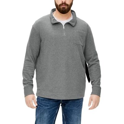 s.Oliver Sales GmbH & Co. KG/ Sweatshirt för män med ståkrage sweatshirt med ståkrage, GRÅ, 3XL s.Oliver Sales GmbH & Co. KG/ Sweatshirt för män med ståkrage sweatshirt med ståkrage, GRÅ, 3XL