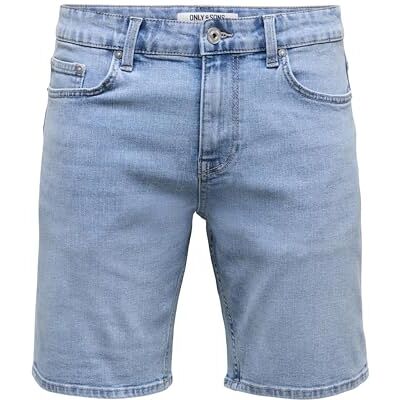 Only & Sons Onsweft Box PIM DNM shorts Vd, Ljusblå denim, M Only & Sons Onsweft Box PIM DNM shorts Vd, Ljusblå denim, M