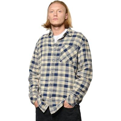 KAPORAL , Herrskjorta, normal passform, långa ärmar, skjortkrage, bowy-modell, indigo färg, storlek XXL, Indigo, XXL KAPORAL , Herrskjorta, normal passform, långa ärmar, skjortkrage, bowy-modell, indigo färg, storlek XXL, Indigo, XXL