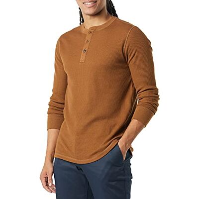 Amazon Essentials Herr normal passform långärmad våffla Henley-skjorta, ljusbrun, XX-Large Amazon Essentials Herr normal passform långärmad våffla Henley-skjorta, ljusbrun, XX-Large
