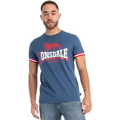 Lonsdale T-shirt för män, normal passform, KERGORD, Navy/röd/vit, M, 117523 Lonsdale T-shirt för män, normal passform, KERGORD, Navy/röd/vit, M, 117523