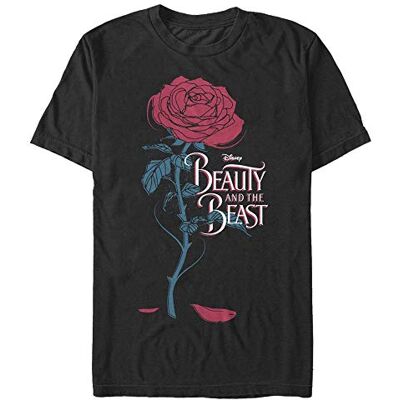 Disney Unisex Beauty & The Beast: Live Action Logo Rose Organic kortärmad T-shirt, svart, XL Disney Unisex Beauty & The Beast: Live Action Logo Rose Organic kortärmad T-shirt, svart, XL