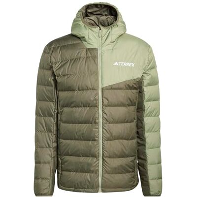 adidas Mezczyzni Terrex Multi Light Down CLIMAWARM Hooded Jacket, olive strata/tent green, XL adidas Mezczyzni Terrex Multi Light Down CLIMAWARM Hooded Jacket, olive strata/tent green, XL