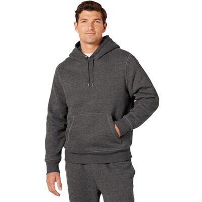 Amazon Essentials mäns sherpa-fodrad pullover huvtröja sweatshirt, kol ljung, X-Small Amazon Essentials mäns sherpa-fodrad pullover huvtröja sweatshirt, kol ljung, X-Small