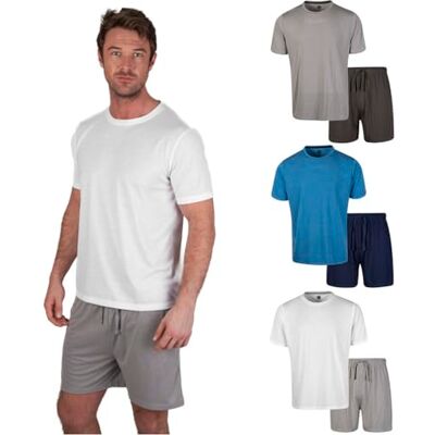 Light & Shade pan world brands limited Pyjamasset för män, Vit/Grå Marl, XXL Light & Shade pan world brands limited Pyjamasset för män, Vit/Grå Marl, XXL