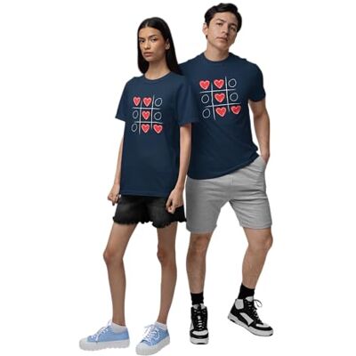REPUBLIC OF CALIFORNIA Unisex URCTS038-L-NA Love-X-O-Love-Always-Wins-T-Shirt- Navy, L, Marin, L REPUBLIC OF CALIFORNIA Unisex URCTS038-L-NA Love-X-O-Love-Always-Wins-T-Shirt- Navy, L, Marin, L