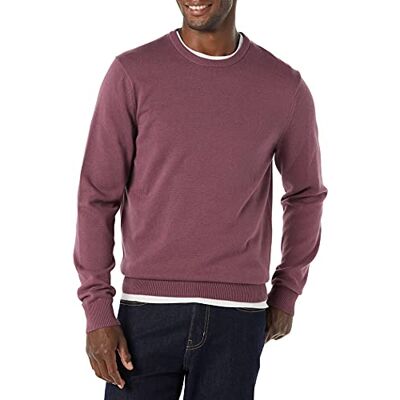 Amazon Essentials Men's Tröja med rund hals (finns i Big & Tall), Plommon, S Amazon Essentials Men's Tröja med rund hals (finns i Big & Tall), Plommon, S