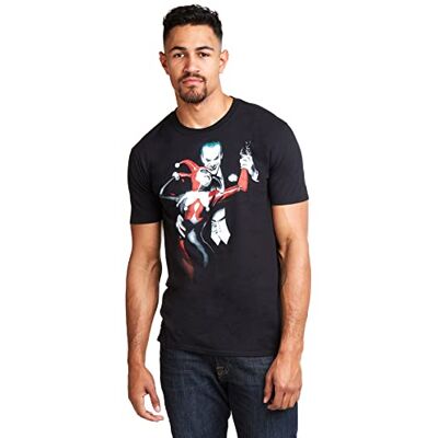 DC Comics Herr Joker & Harley T-shirt, Svart, L DC Comics Herr Joker & Harley T-shirt, Svart, L