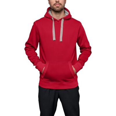 HRM Unisex huvtröja, röd, L HRM Unisex huvtröja, röd, L