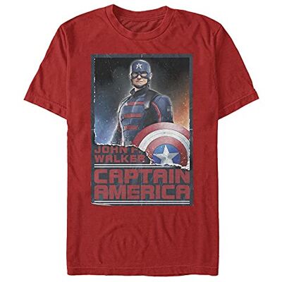 Marvel Unisex Falcon and The Winter Soldier-Stand High Cap ekologisk kortärmad t-shirt, röd, XL, röd, XL Marvel Unisex Falcon and The Winter Soldier-Stand High Cap ekologisk kortärmad t-shirt, röd, XL, röd, XL