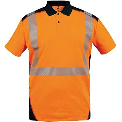 T2S POLOBORNE3OMM polotröja orange/marinblå storlek M T2S POLOBORNE3OMM polotröja orange/marinblå storlek M