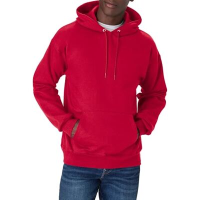 Hanes ultimat tröja för män, tungvikt fleece huvtröja, bomullströja för män., Mörkröd, XL Hanes ultimat tröja för män, tungvikt fleece huvtröja, bomullströja för män., Mörkröd, XL