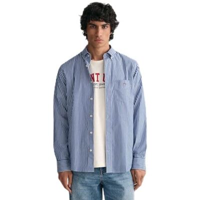 GANT REG POPLIN randig skjorta, College Blue, 5XL GANT REG POPLIN randig skjorta, College Blue, 5XL