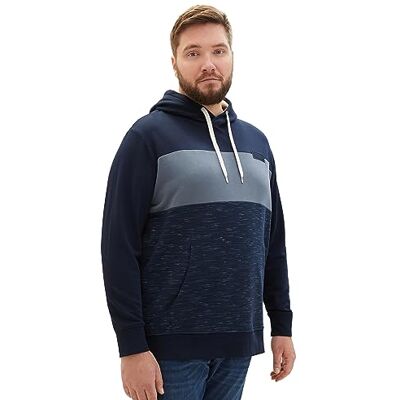 TOM TAILOR Plus sweatshirt för män, 32438 – Navy Soft Spacedye, 3XL/Stor TOM TAILOR Plus sweatshirt för män, 32438 – Navy Soft Spacedye, 3XL/Stor