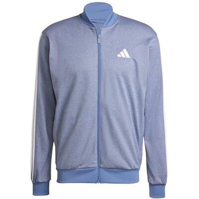 adidas För Män TRICOT REGULAR FIT TRACK TOP MELANGE, DARK BLUE MELANGE, S adidas För Män TRICOT REGULAR FIT TRACK TOP MELANGE, DARK BLUE MELANGE, S