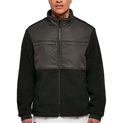 Urban Classics Herr Patched Sherpajacka jacka, svart, XXL, svart, XXL Urban Classics Herr Patched Sherpajacka jacka, svart, XXL, svart, XXL