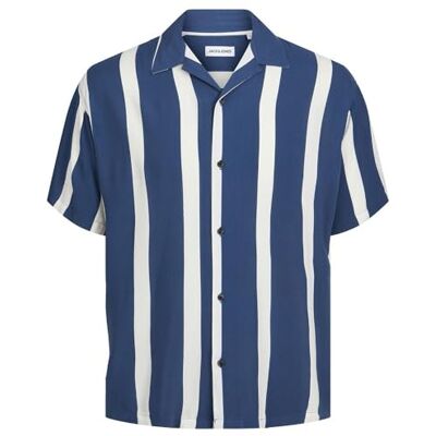 JACK & JONES JJJEFF Resort randig skjorta SS avslappnad, Signera blå, M JACK & JONES JJJEFF Resort randig skjorta SS avslappnad, Signera blå, M