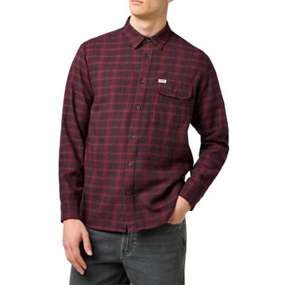 Wrangler herrskjorta, Svart vin, M Wrangler herrskjorta, Svart vin, M