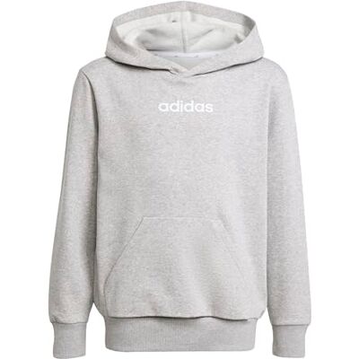 adidas Uniseks dzieci ESSENTIALS HOODIE, medium grey heather/white, 7-8 Years adidas Uniseks dzieci ESSENTIALS HOODIE, medium grey heather/white, 7-8 Years