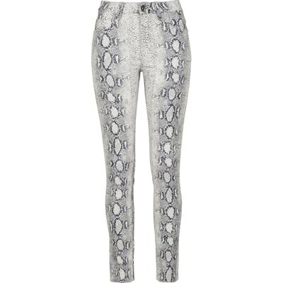 Urban Classics Dambyxor djur stretch twill skinny byxor, Flerfärgad (Offwhite orm 02049), 28 SE Urban Classics Dambyxor djur stretch twill skinny byxor, Flerfärgad (Offwhite orm 02049), 28 SE
