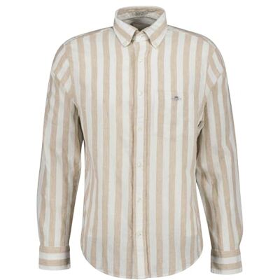 GANT REG Cotton linne randig skjorta GANT REG Cotton linne randig skjorta