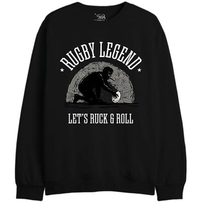 REPUBLIC OF CALIFORNIA "Rugby Legend" UXREPCZSW046 sweatshirt herr, svart, storlek M, svart, M REPUBLIC OF CALIFORNIA "Rugby Legend" UXREPCZSW046 sweatshirt herr, svart, storlek M, svart, M