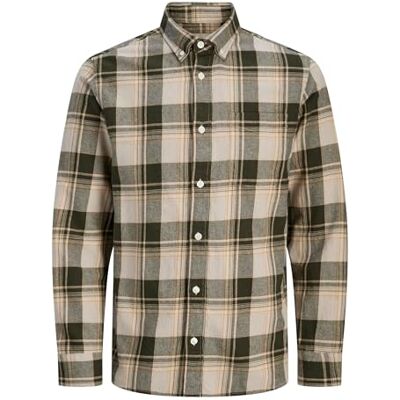 JACK & JONES Jprblubrook Check L/S Shirt Sn, Torv, XL JACK & JONES Jprblubrook Check L/S Shirt Sn, Torv, XL