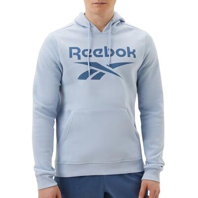 Reebok IDENTITET STOR LOGO FLEECE HOODIE, Palblu, XS Reebok IDENTITET STOR LOGO FLEECE HOODIE, Palblu, XS