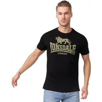 Lonsdale T-shirt för män Streetwear T-shirt ledig T-shirt i kammad bomull, lätt och bekväm t-shirt för sport och vardag Lonsdale T-shirt för män Streetwear T-shirt ledig T-shirt i kammad bomull, lätt och bekväm t-shirt för sport och vardag