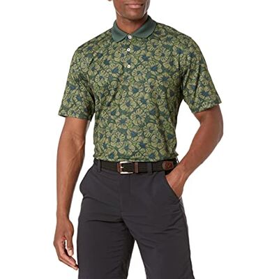 Amazon Essentials Men's Golftröja med normal passform snabbtorkande (finns i Big & Tall), Olivgrön Hibiskusblomma, M Amazon Essentials Men's Golftröja med normal passform snabbtorkande (finns i Big & Tall), Olivgrön Hibiskusblomma, M