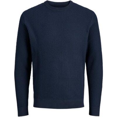 JACK & JONES Jprblareagan stickad crew neck, mörk marinblå, XXL JACK & JONES Jprblareagan stickad crew neck, mörk marinblå, XXL