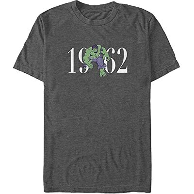 Marvel Unisex Avengers Classic-Hulk Sixty två ekologisk kortärmad t-shirt, melange svart, S, Melange svart, S Marvel Unisex Avengers Classic-Hulk Sixty två ekologisk kortärmad t-shirt, melange svart, S, Melange svart, S