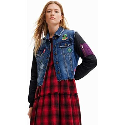 Desigual Kvinnors CHAQ_Buddy, 5008 denim mörk jacka, blå, L Desigual Kvinnors CHAQ_Buddy, 5008 denim mörk jacka, blå, L