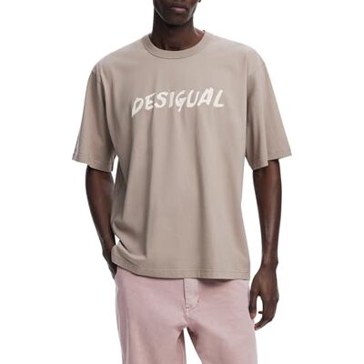 Desigual TS_Vicente T-shirt för män, Brun, L Desigual TS_Vicente T-shirt för män, Brun, L