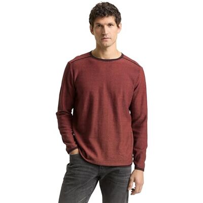 TOM TAILOR herrtröja, 39436 – Orange Navy Fine Stripe, XL TOM TAILOR herrtröja, 39436 – Orange Navy Fine Stripe, XL