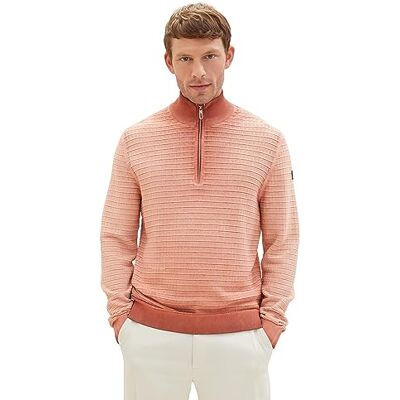 TOM TAILOR Herr tvättad look troyer stickad tröja av bomull, 14302-sammet röd, XXL, 14302-sammet röd, XXL TOM TAILOR Herr tvättad look troyer stickad tröja av bomull, 14302-sammet röd, XXL, 14302-sammet röd, XXL