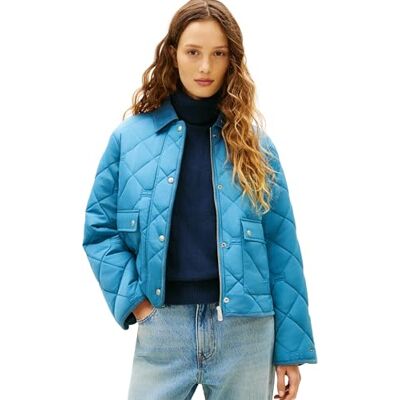 Tommy Hilfiger dam vadderad flagga quiltad jacka WW0WW47998 andra jackor, blå (Cyclone Haze), L, BLÅ (Cyclone Haze), L Tommy Hilfiger dam vadderad flagga quiltad jacka WW0WW47998 andra jackor, blå (Cyclone Haze), L, BLÅ (Cyclone Haze), L