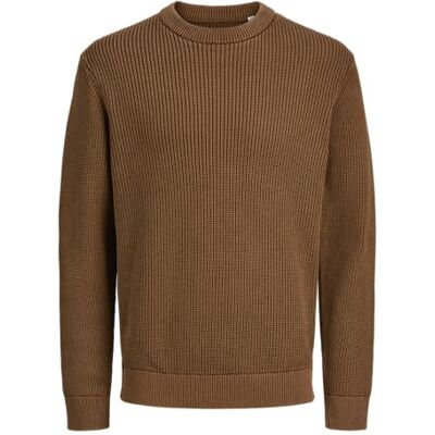 JACK & JONES Jjtanaka stickad crew neck, Munkar rock, S JACK & JONES Jjtanaka stickad crew neck, Munkar rock, S