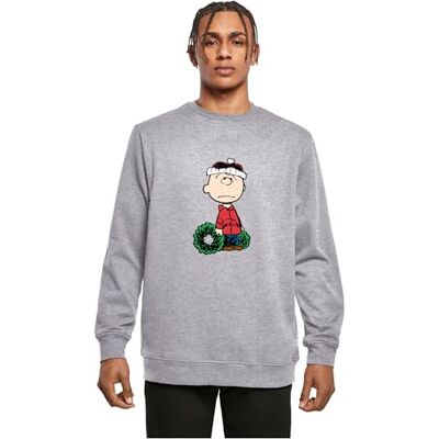 MERCHCODE Man Crewneck Peanuts Wreath Basic Crewneck, normal passform, M, Grå ljung, M MERCHCODE Man Crewneck Peanuts Wreath Basic Crewneck, normal passform, M, Grå ljung, M