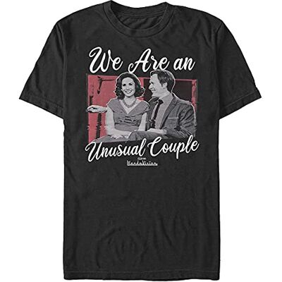 Marvel Unisex Wandavision Romantisk Couple Organic Kortärmad T-shirt, svart, XXL Marvel Unisex Wandavision Romantisk Couple Organic Kortärmad T-shirt, svart, XXL